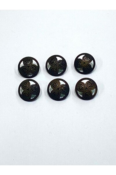 karantuhafiye أزرار معاطف/أزرار معدنية/أصفر عتيق/2.8 سم/مجموعة من 6 قطع/ MDE157