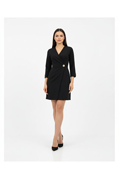 ventura butik Kruvaze Yaka Ofis ve Davet Elbisesi