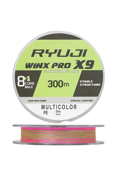 RYUJI WinX Pro X8+1 (X9) 300m Multicolor Örgü - İp Misina 0.18mm 15.8kg
