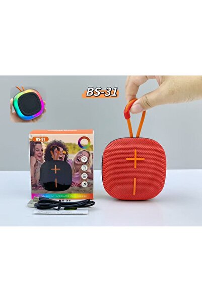 Universal Mini Taşınabilir Bluetooth Hoparlör | RGB LED Işıklı | Dahili Mikro...