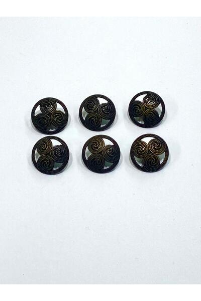 karantuhafiye أزرار سترة كارديجان / أزرار معدنية / أصفر عتيق / 1.8 سم / مجموع...