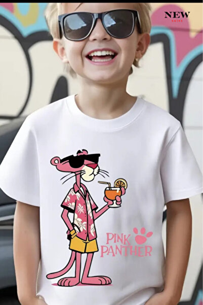 New Shine Imprimeu Pantera Unisex Copii tricou