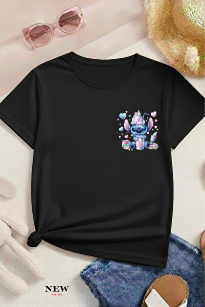 New Shine TRICOU UNISEX PENTRU COPII CU IMPRIMEU STITCH