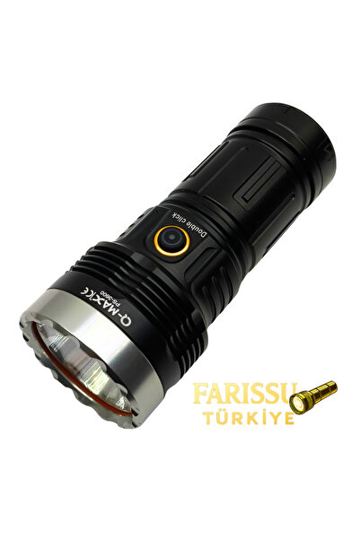 farissu Q-MAX PS-3600 Şarjlı Avcı El Feneri | 38650 7800 mAh Pil | 3500 Lümen...
