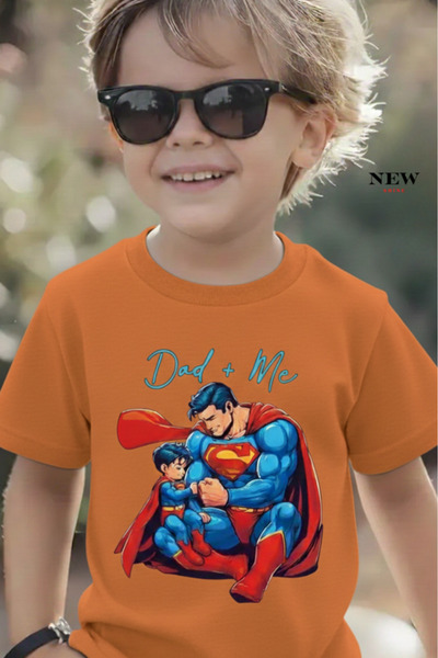New Shine تي شيرت للأطفال مطبوع عليه DAD ME للجنسين