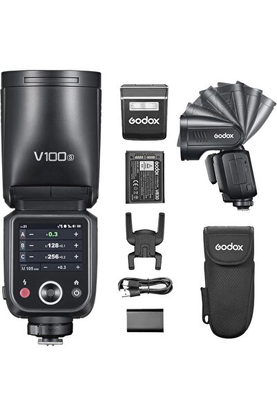 Godox رأس دائري لكاميرات سوني V100S V100 S V100-S، بقوة 100 واط، وتقنية TTL، ...