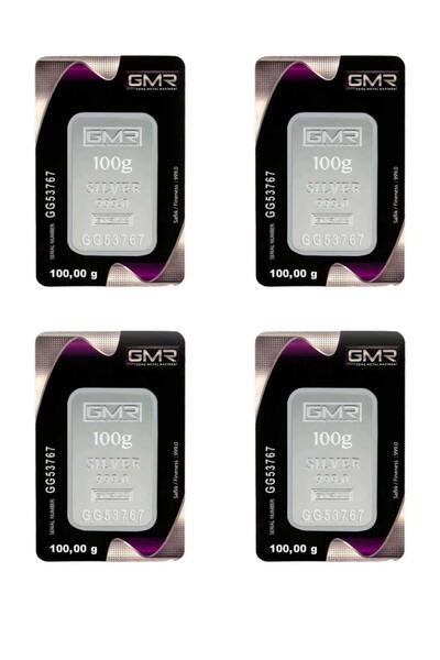 GMR 4 Adet 100 Gram Gümüş Külçe