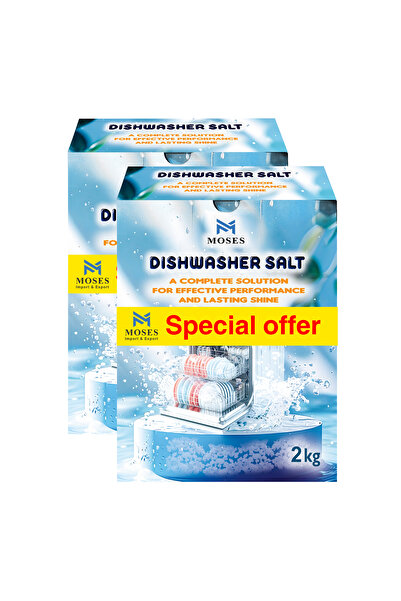 Moses ملح غسالة الصحون، 2 × 2 كجم، حماية من الترسبات الكلسية، ملح (4 كجم)