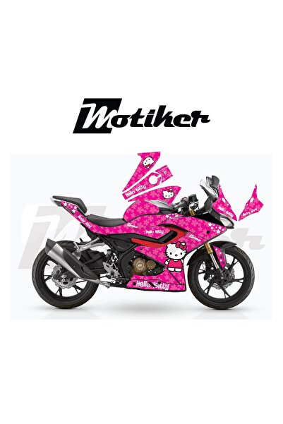 Motiker RKS SRK125R Pembe Hello Kitty Parçalı Kaplama Tasarımı Sticker Etiket...