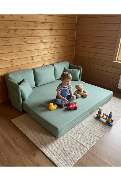 Kırlenta KOLYAT ÜÇLÜ KOLLU KATLANIR KOLTUK YATAK MODÜLER MOBİLYA