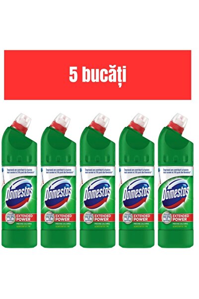 Domestos Дезинфектант за почистване Domestos Pine, пакет, 750 мл x5