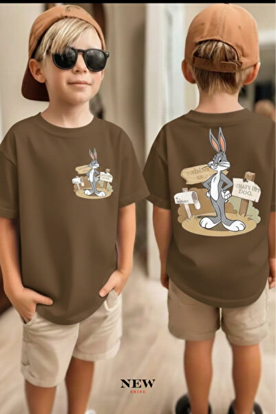 New Shine تي شيرت مطبوع عليه بوجز باني للأطفال من الجنسين