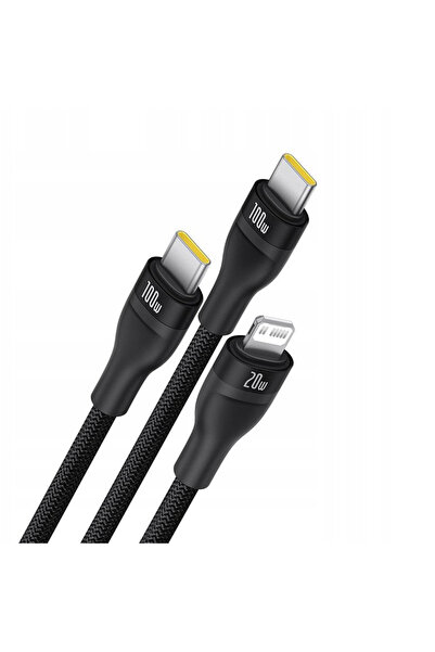 Baseus Type-C cable 3in1 100W, 1.5m, black, P10377502111-00