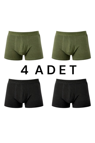 MİSSEMMA Men's 4 Boxers 4 Pieces (No Rash)