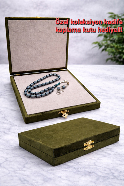 Eflatun Collection Gümüş İşlemeli Sıkma Kehribar Tesbih ÖZEL Koleksiyon Kutus...
