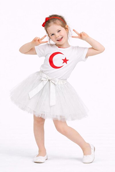 Kuraff Giyim Girls' 23 April 29 October 10 November Show Top-Bottom Set