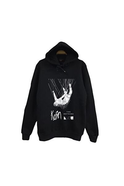 fame-stoned Korn - the Nothing - Album Printed Unisex 100% Cotton Hooded Blac...
