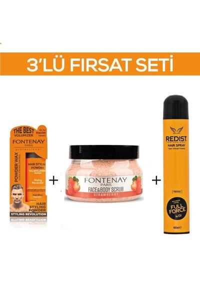 Fontenay Paris Pudra Toz Wax Turuncu 20gr + Face And Body Scrub Çilekli 350ml...