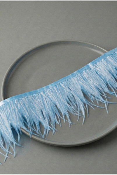 Massaltay Panglică neagră din pene de struț 1 metru |   Accesoriu pentru roch...