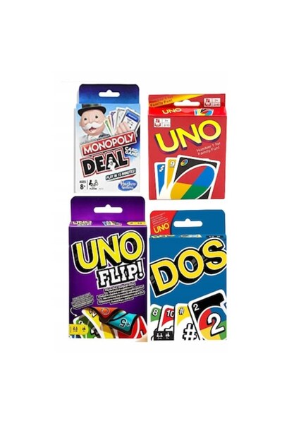 victiny Set of 4 Card Games, Mattel, Uno