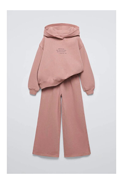 kidstalya Yavruağzı Hooded Brushed Fabric Girl's Set