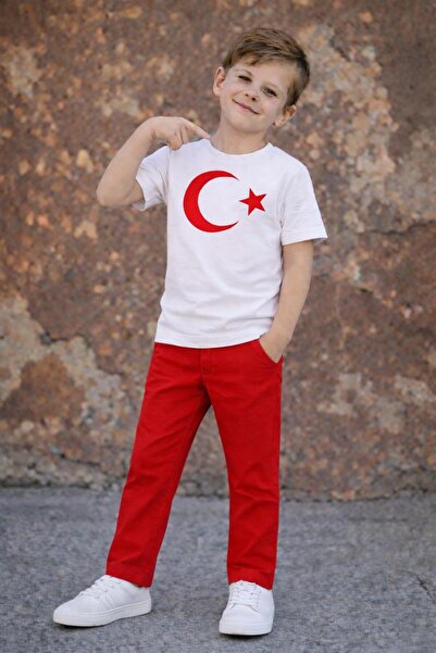 Kuraff Giyim Boys' Special Day April 23 October 29 Short Sleeve Top and Botto...