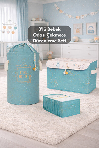 PONÇİK BEBEK Καλάθι για βρεφικά είδη 3 τεμαχίων, Καλάθι για βρεφικά είδη, Καλ...