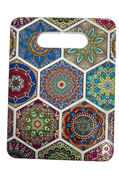OEM Ceramic Heat-Resistant Chopping Board and Stand with Mandala Embossed Pat...