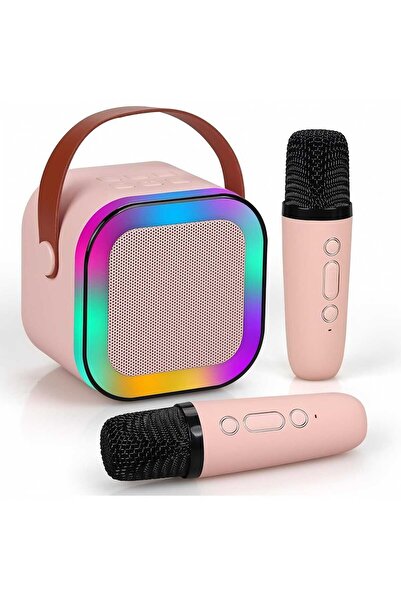 OEM Set Boxa Bluetooth Karaoke Cu 2 Microfoane Wireless, 5 efecte vocale, Lum...