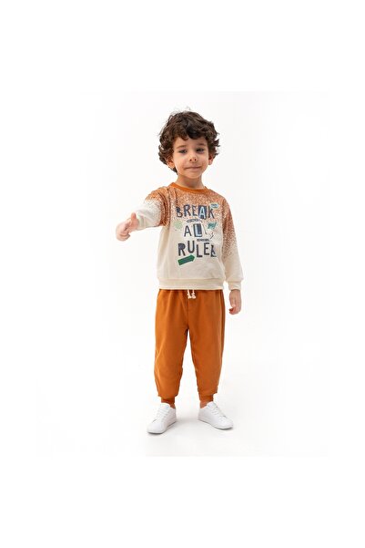 Pofidik Baby 100% Cotton Boys' Tracksuit Set for Ages 2-5 Transitional