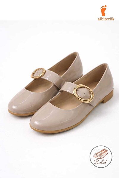 AlbiShoes Balerini confortabili de zi cu zi din piele lăcuită pentru femei, c...