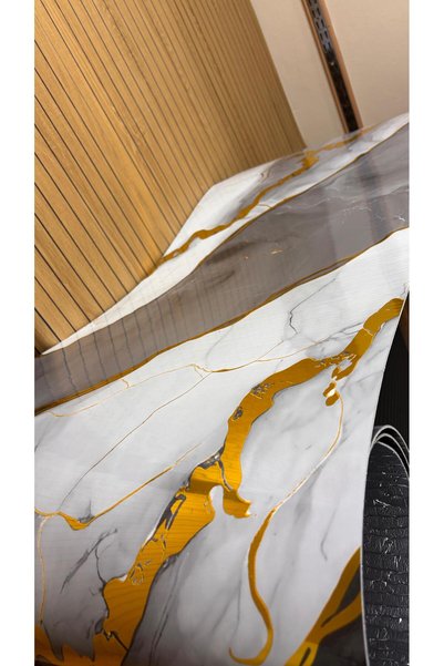 UKAB DEKOR 120x280 Cm Tek Parça Rulo Dekoratif Lüks Desen Kendinden Yapışkanlı Duvar Panel Tv Ünitesi