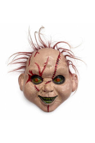 esplendor قناع الرعب تشاكي ذو الشعر – قناع واقعي مخيط ودقيق التفاصيل