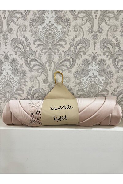 Greenko Embroidered prayer rug with a handle, measuring (1) cm. Ramadan gifts.