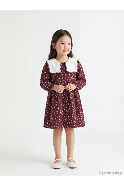 LC Waikiki Hilfa nova sezona bebi kragna haljina za devojčice sa cvetnim uzorkom