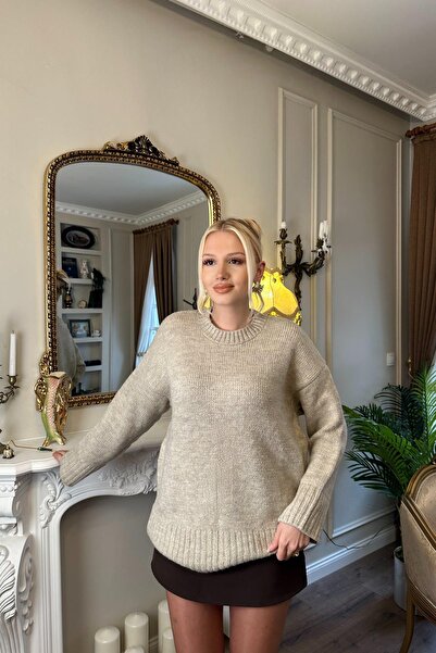 lizge giyim Crew Neck Knit Sweater
