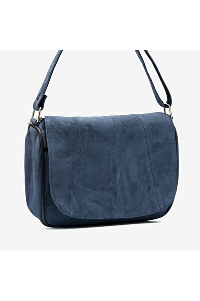 fubileather Genuine Suede Leather Flap Shoulder Bag