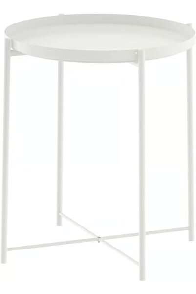 BLOOMING TIME Folding Metal Side Table Waterproof Small Coffee Table Sofa Sid...