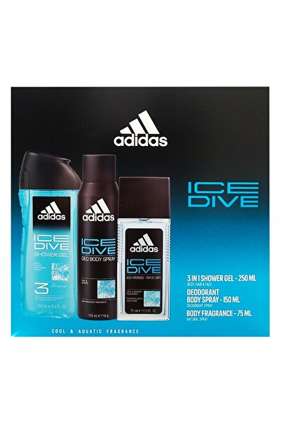 adidas MEN ICE DIVE DNS75+DEO SPRAY150+SHOW GEL250 GIFT SET