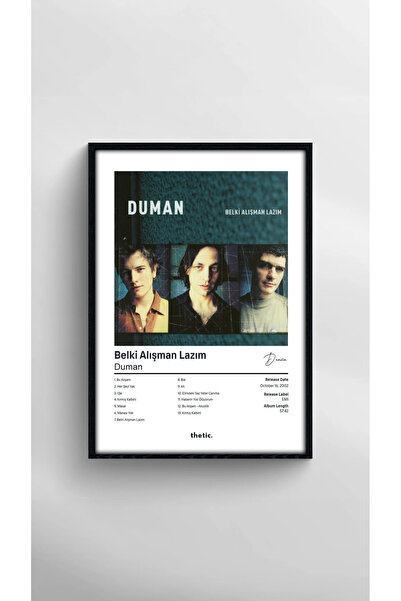 Thetic Duman - Belki Alışman Lazım Albüm Koleksiyonu PREMIUM Spotify Çerçevel...