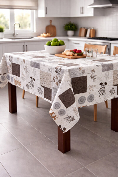 Ozsport Hygienic Oilcloth Tablecloth – Waterproof, Stain-Resistant, Easy to C...