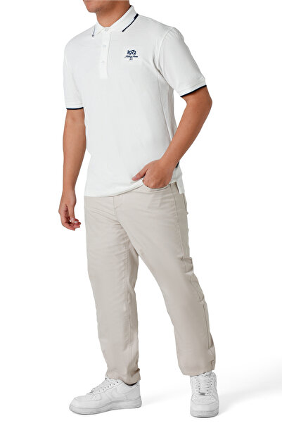 SilverStone تيشرت رجالي ياقة بولو ستايل كاجوال كم قصير