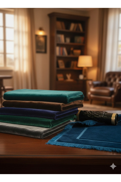 OBRNHOMEN 5 bucăți covor de rugăciune din catifea de culoare mixtă, fără mode...