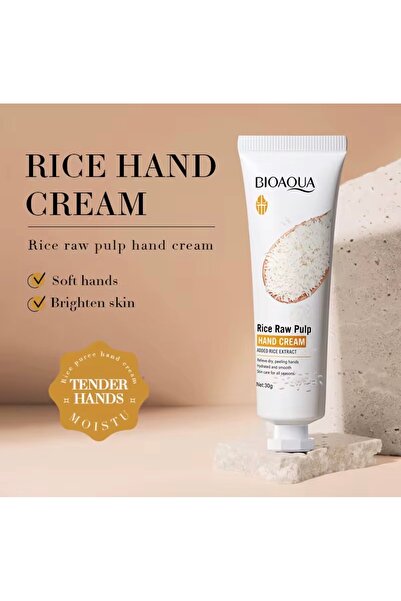 Bioaqua كريم اليدين بخلاصة الأرز مقاوم للشيخوخة واصلاح التشققات 30g