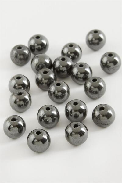 ZERO LAND Lvsqvr 8 mm Hematite Stone (201042) 50 Grams-Anthracite