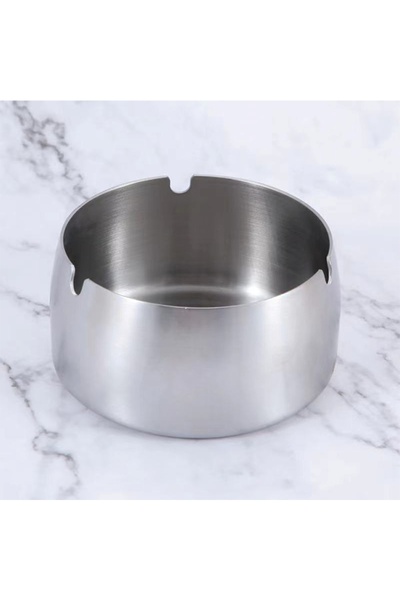 KT HOME Premium Ashtray with Stainless Steel Lid Hotel Cafe Restaurant Ash Tray