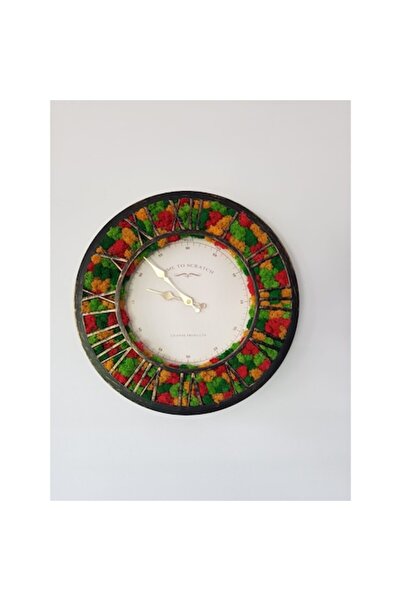 victiny Ceas decorativ cu licheni stabilizați, 40 cm