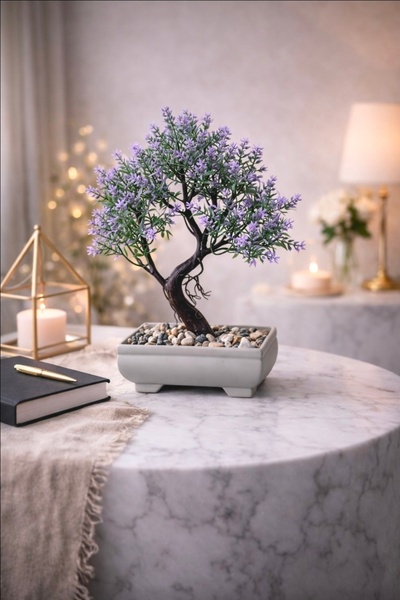 Çiçek Lila bonsai ağacı yapay