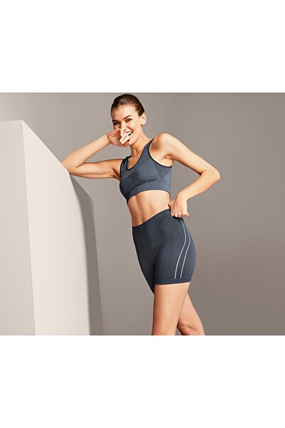 Tchibo Women Sportswear Fit Cycling Shorts, Dark Grey