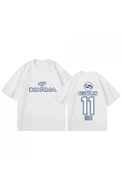 Touz Moda Skz Karma Printed Unisex Oversized T-Shirt